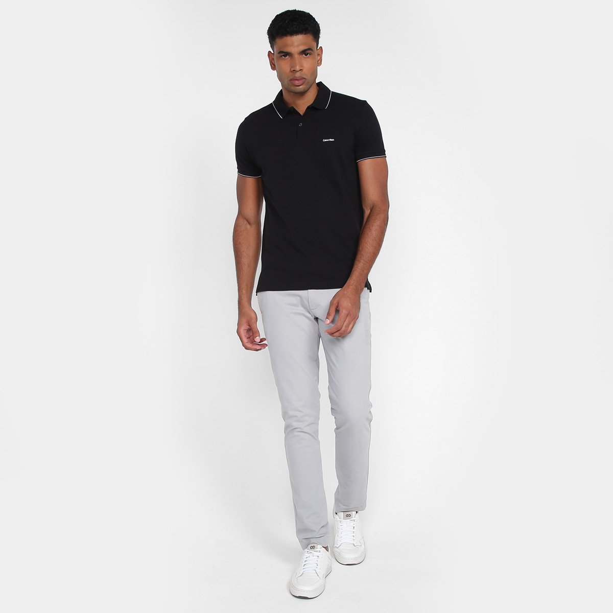 Camisa Polo Slim Calvin Klein Masculina - Tam: P - 3