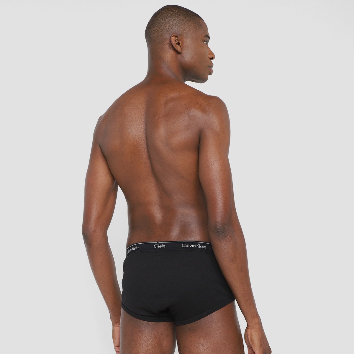 Kit Cueca Slip Calvin Klein Brief Rib Masculina - Tam: P - 2
