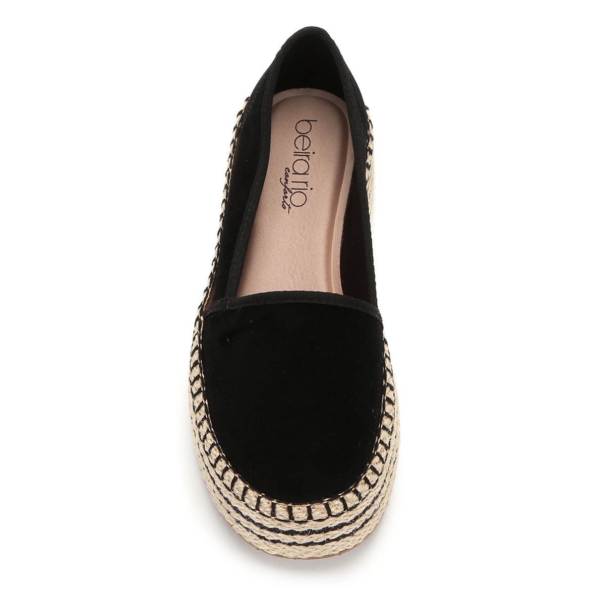 Slip On Beira Rio Flatform Corda Feminino
