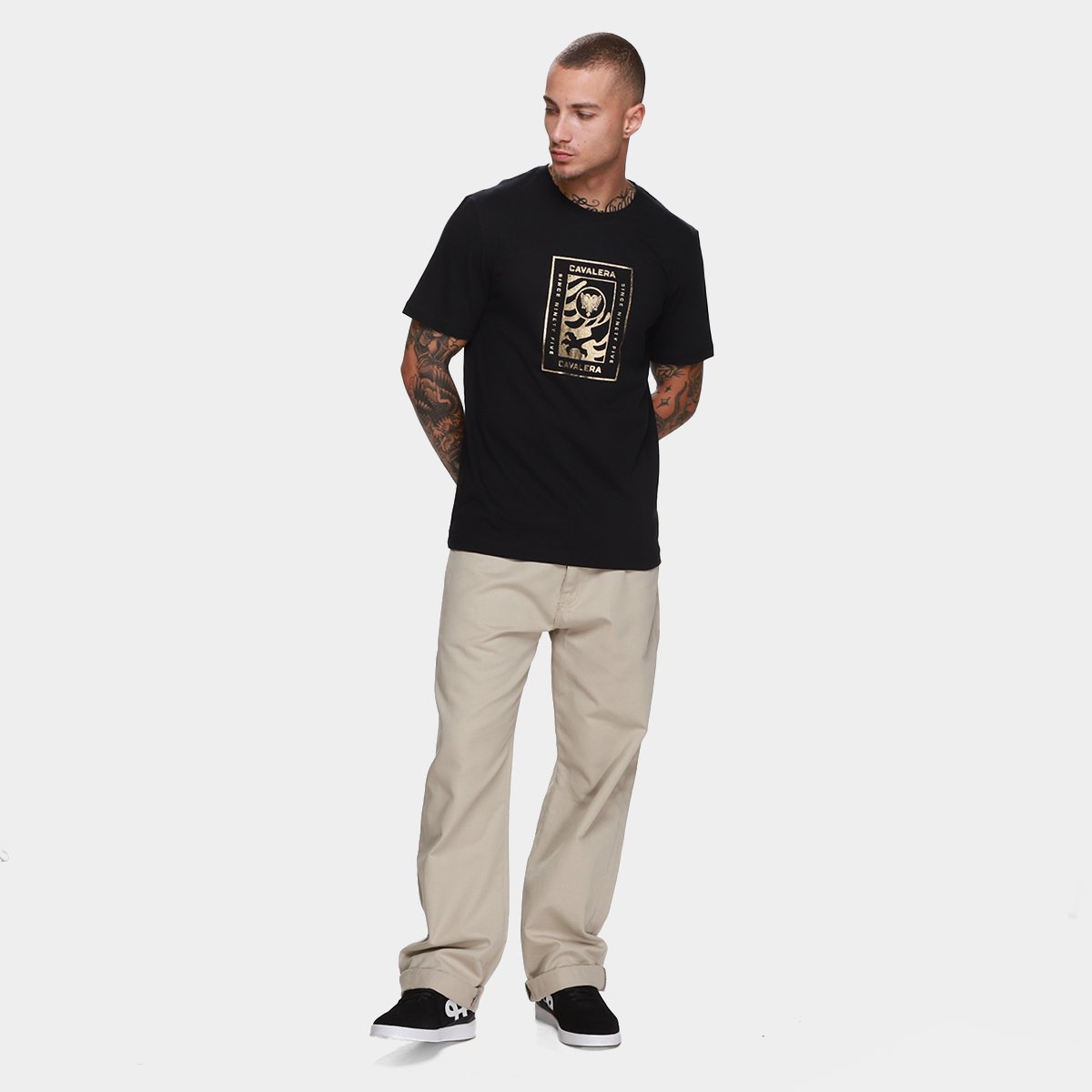 Camiseta Cavalera Indie Eagle Card Masculina - Tam: P - 3