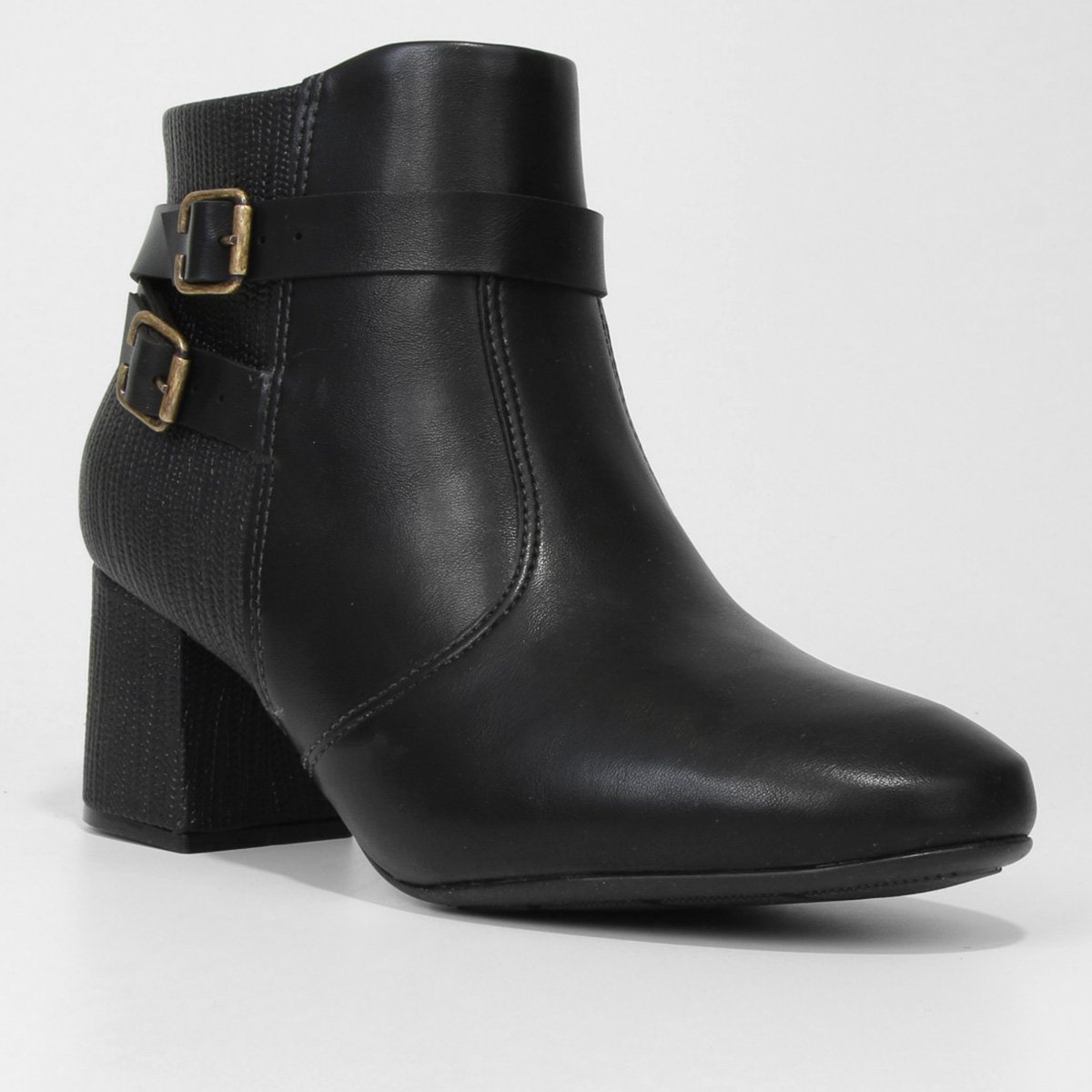 Bota Cano Curto Modare Salto Bloco Textura Feminina - Tam: 34 - 1