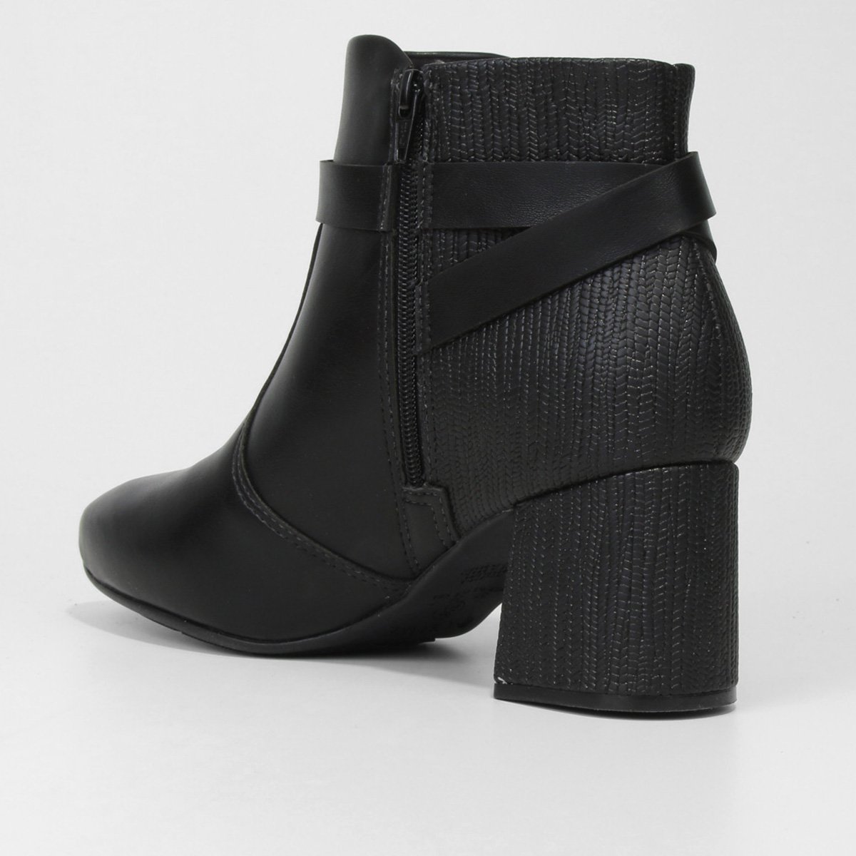 Bota Cano Curto Modare Salto Bloco Textura Feminina - Tam: 34 - 3