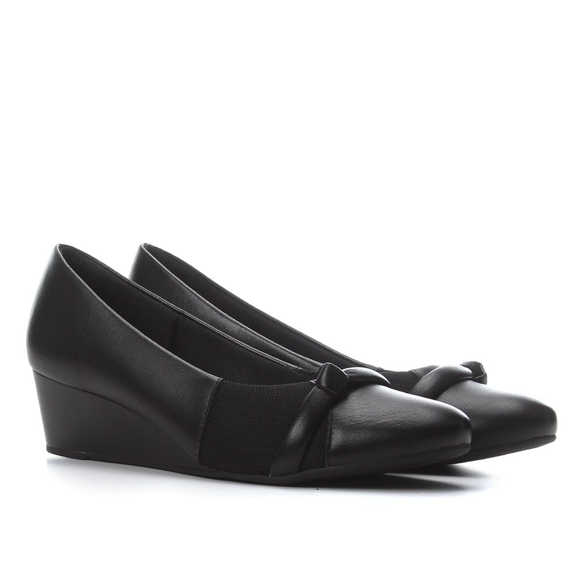 Scarpin Couro Anabela Usaflex Joanete