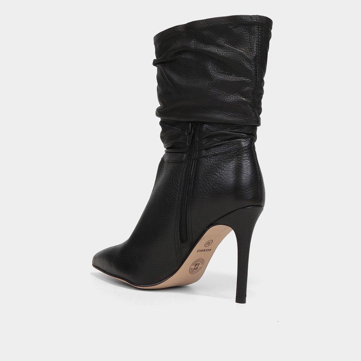 Bota Slouch Couro Bottero Cano Médio Feminina - Tam: 37 - 4