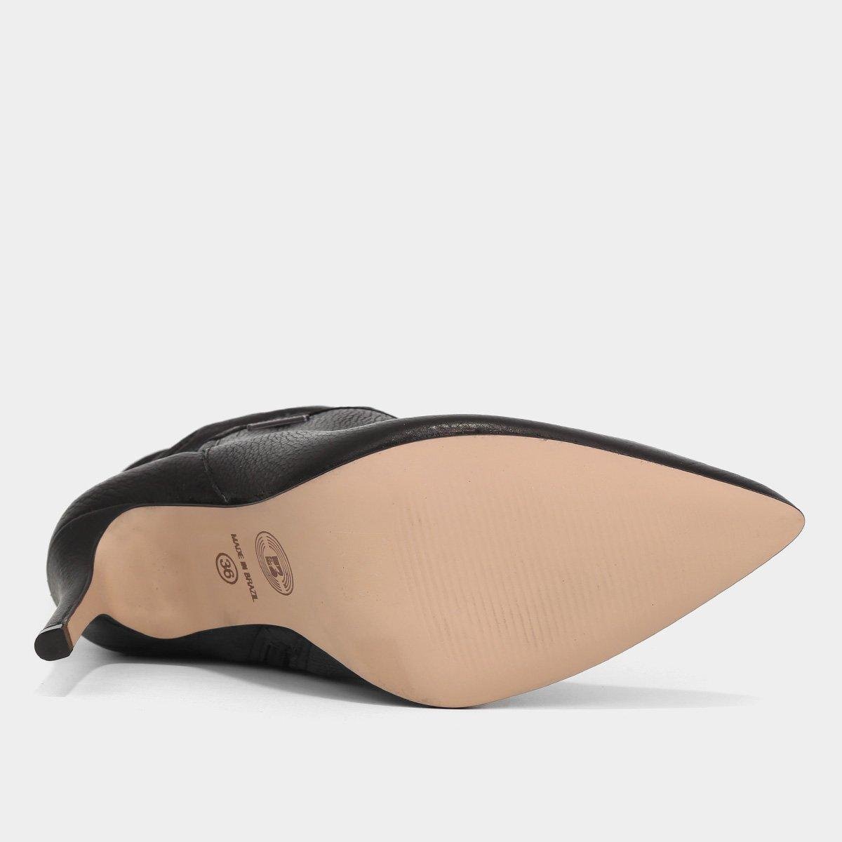 Bota Slouch Couro Bottero Cano Médio Feminina - Tam: 37 - 5