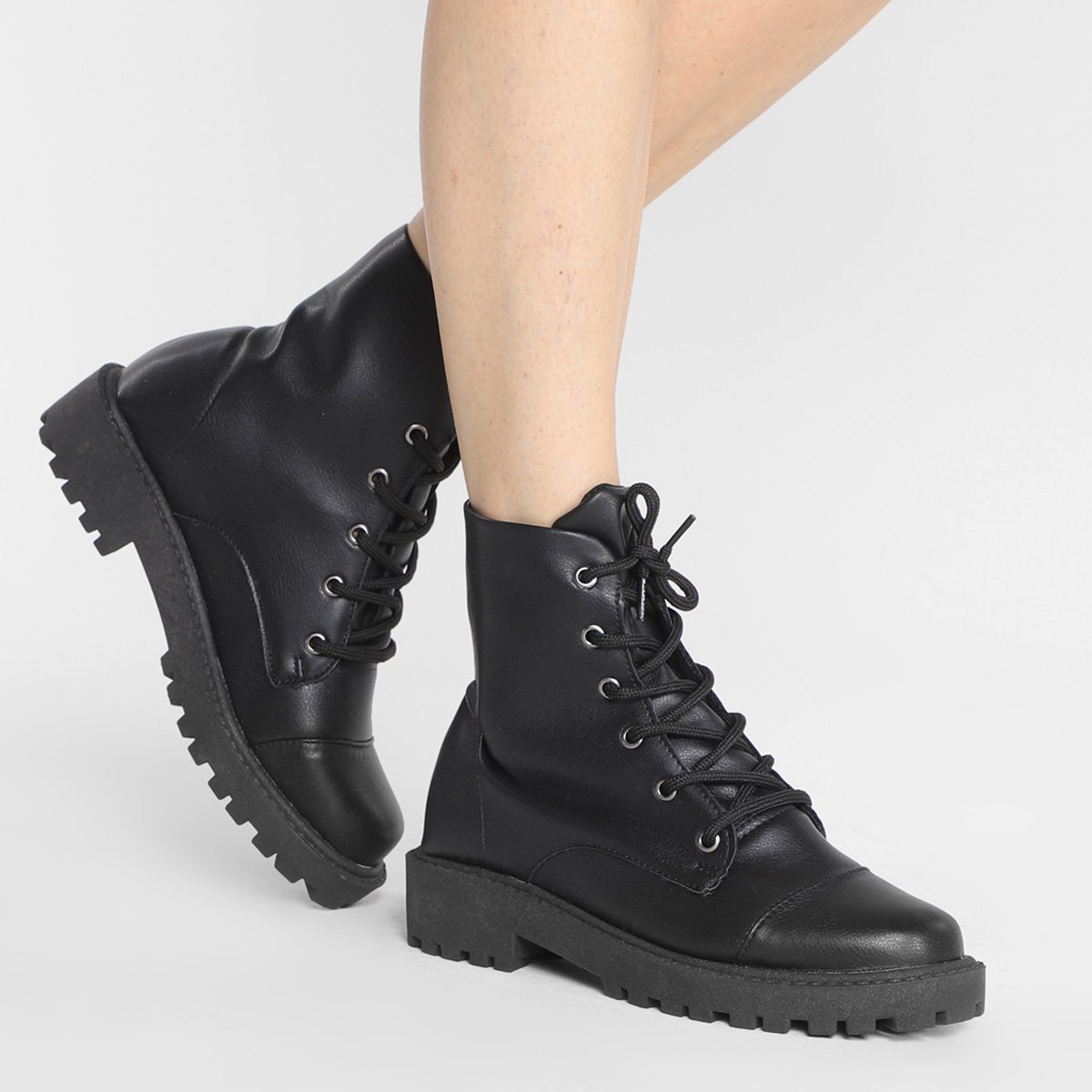 Bota Coturno Look Fashion Cano Médio Feminina - Tam: 39 - 1