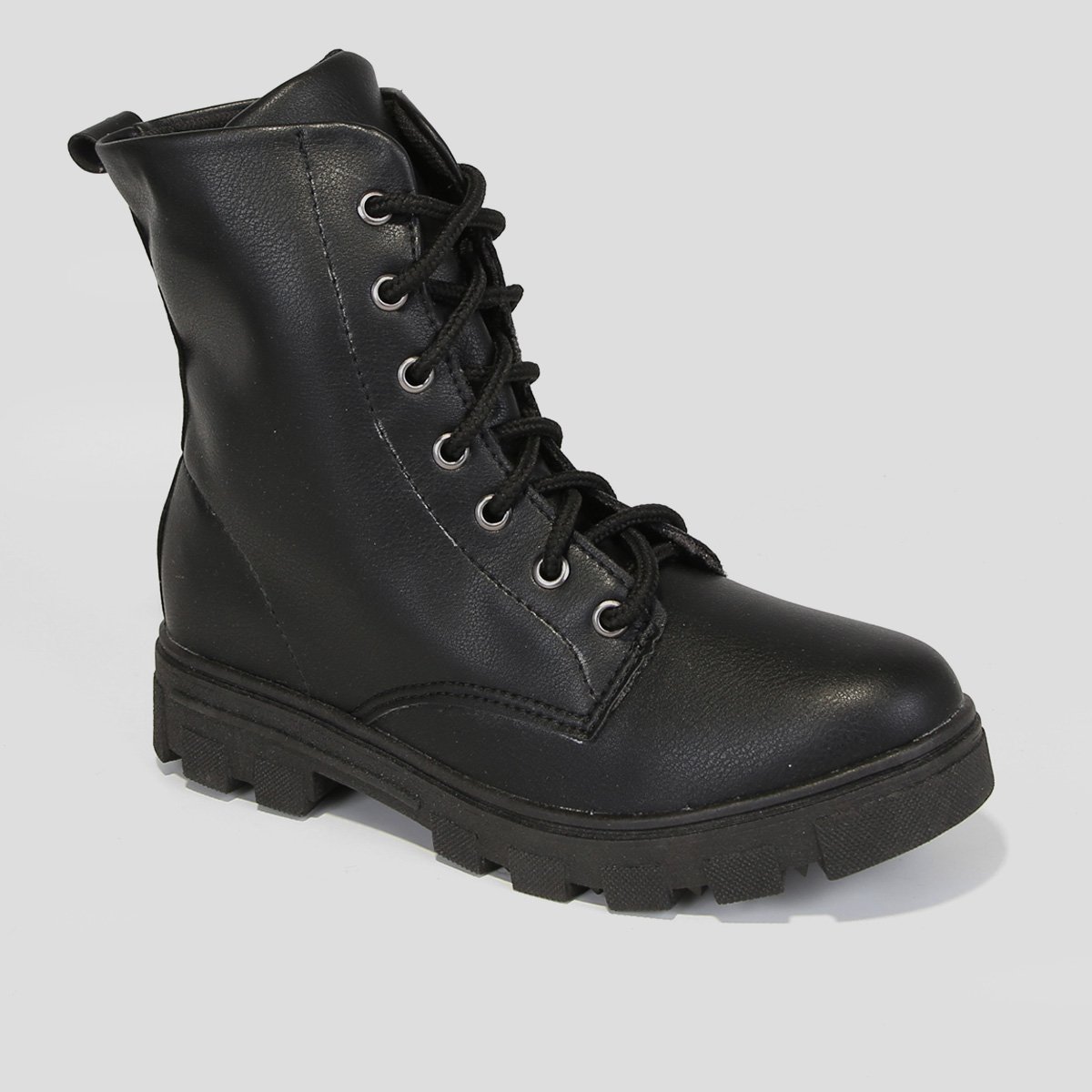 Bota Coturno Look Fashion Tratorada Feminina