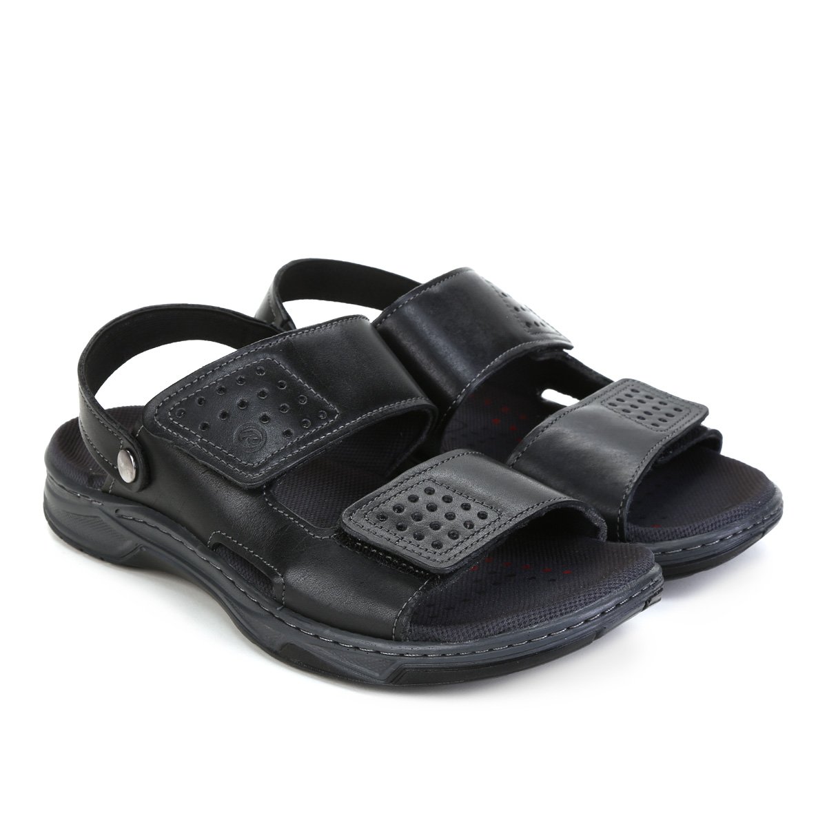 Chinelo Couro Pegada Pefuros Masculino