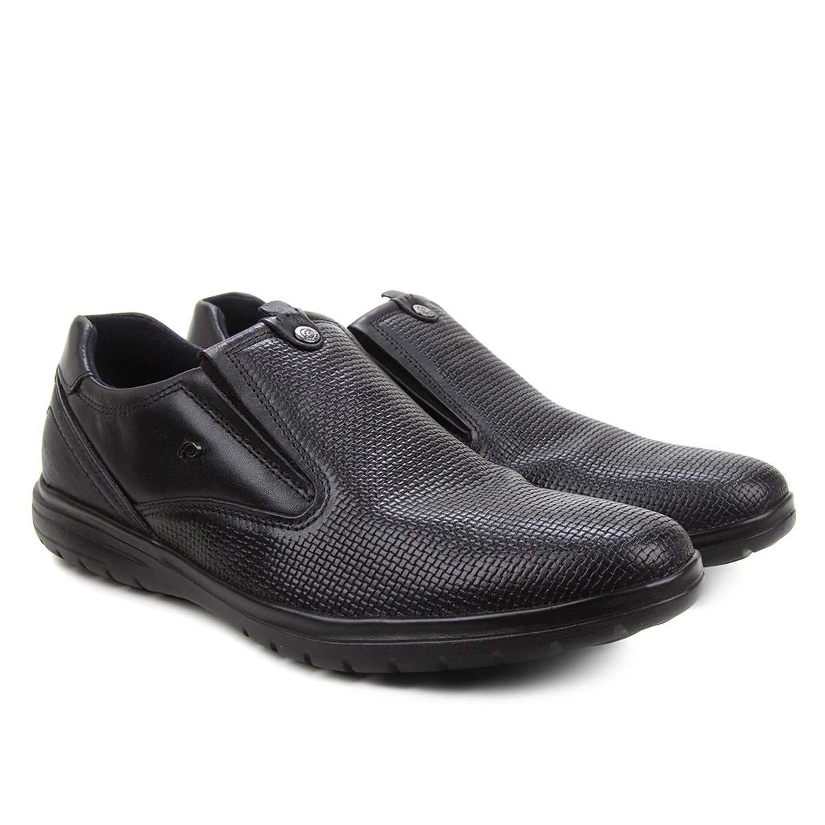 Sapato Casual Couro Pegada Sem Cadarço Masculino