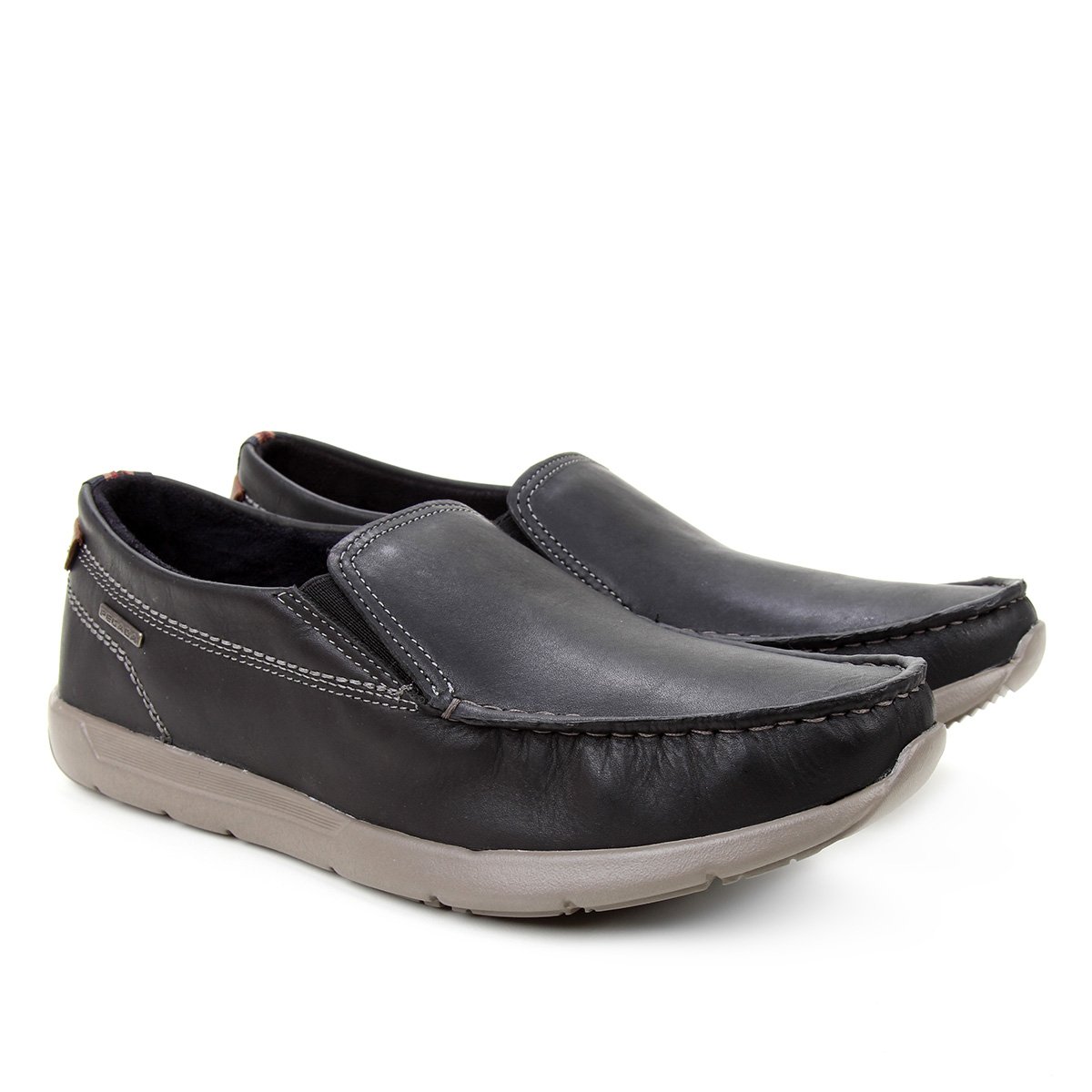 Mocassim Couro Pegada Básico Masculino