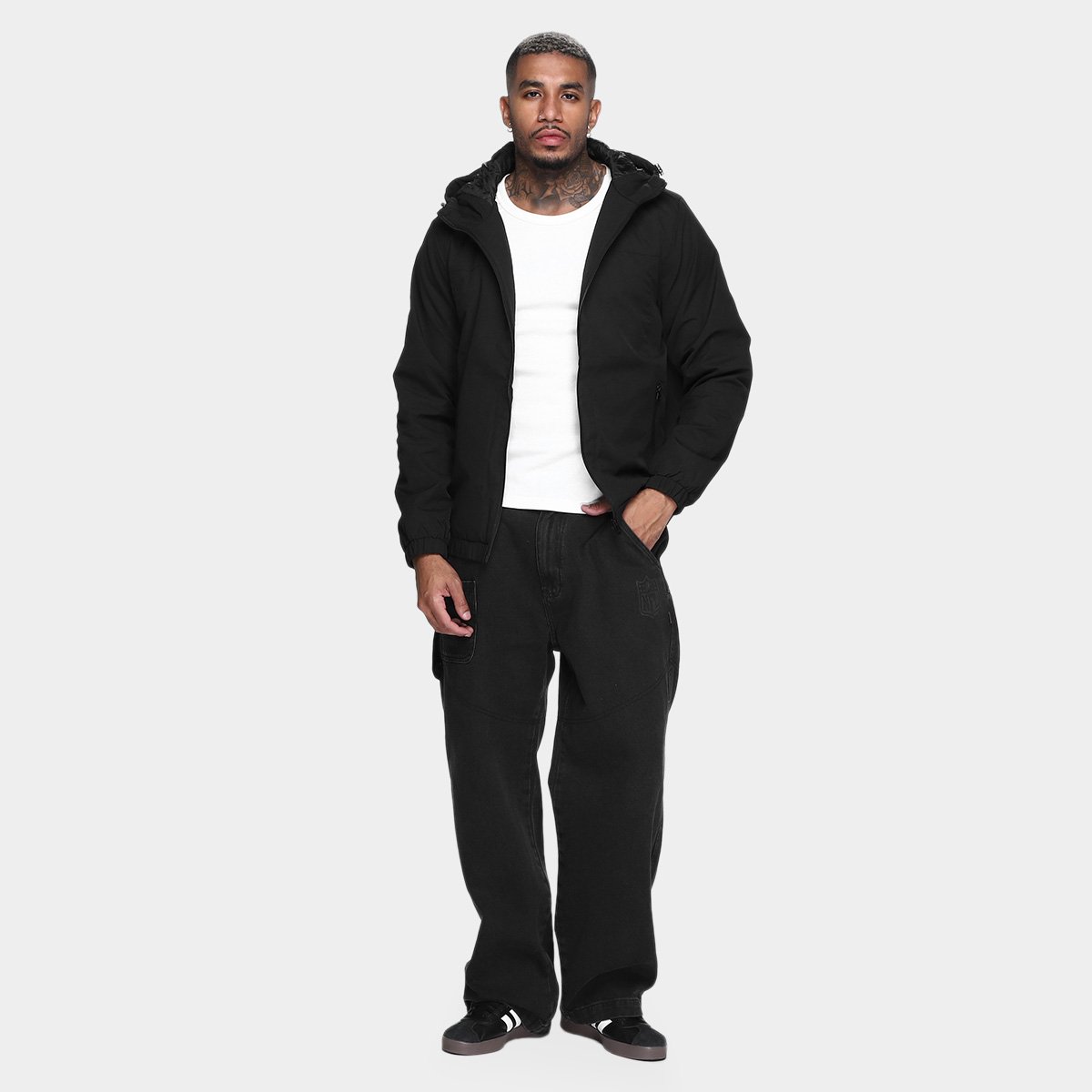 Jaqueta Com Capuz Broken Rules Sarja Masculina - Tam: P - 3