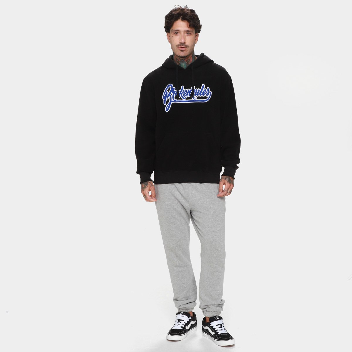Moletom Broken Rules Bordado Masculino - Tam: P - 3