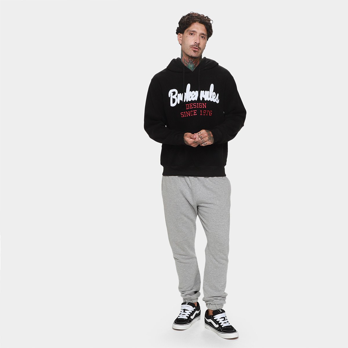 Moletom Broken Rules Bordado 540387 Masculino - Tam: P - 3