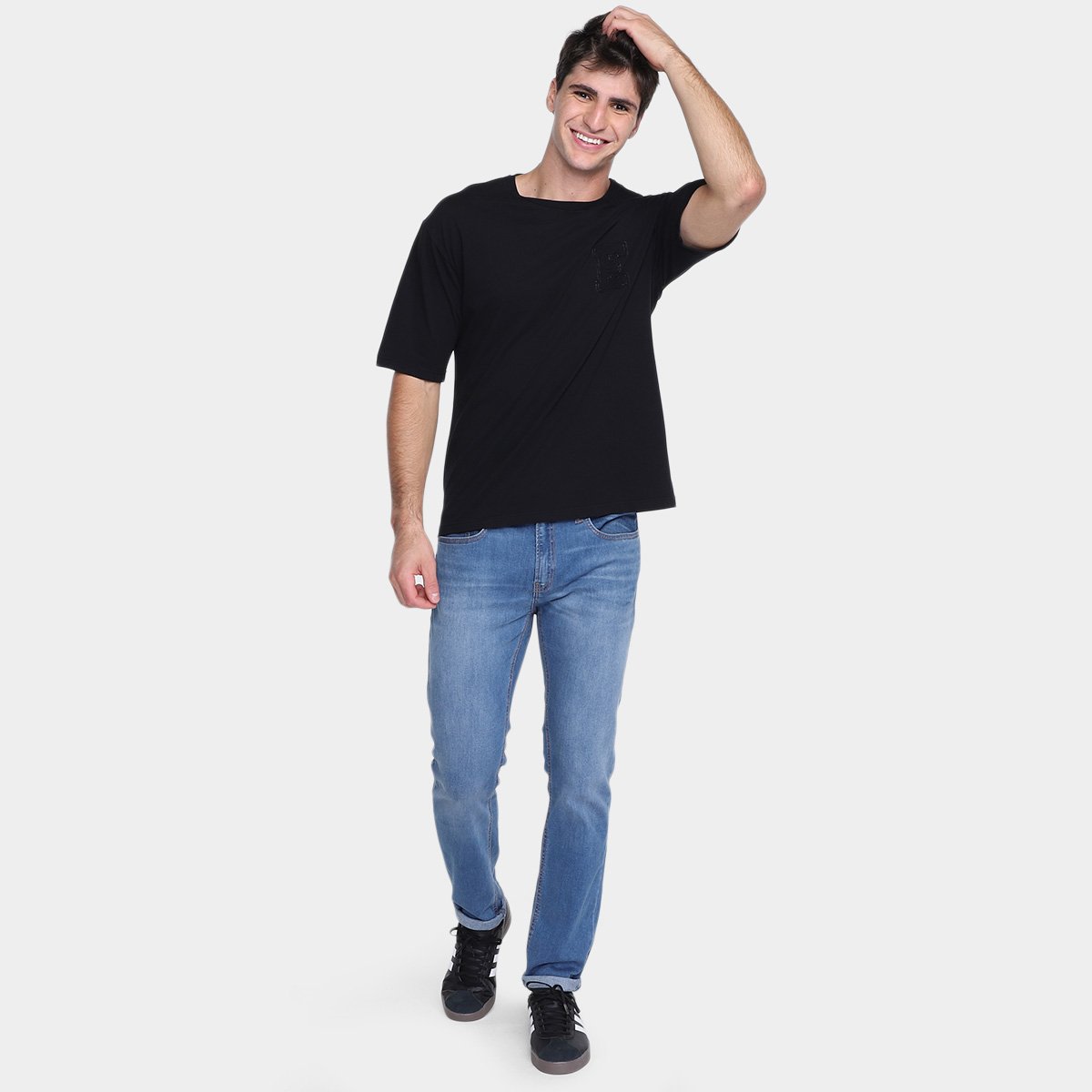 Camiseta Ellus Fine E Waffel Over Masculina - Tam: P - 3