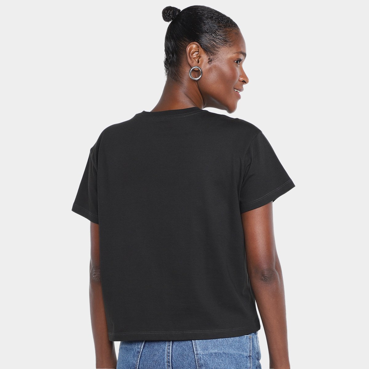 Camiseta Cropped Ellus Pocket Hotfix Feminina - Tam: G - 1