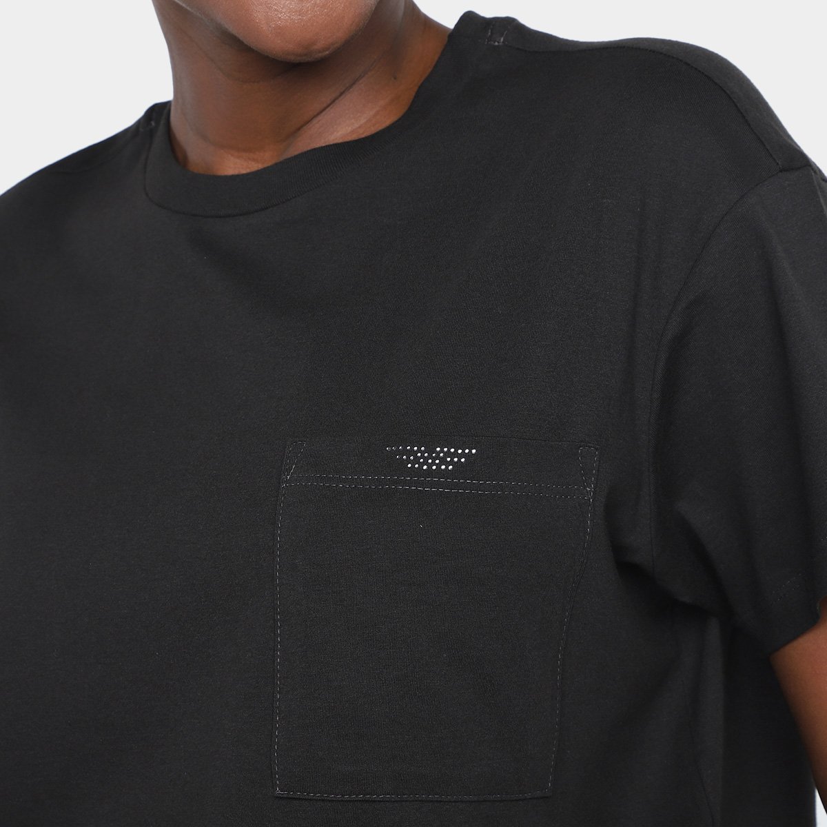 Camiseta Cropped Ellus Pocket Hotfix Feminina - Tam: G - 2