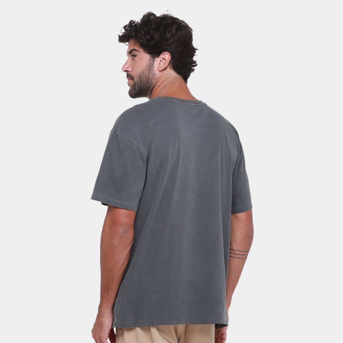 Camiseta Ellus Washed Dark Forest Over Masculina - Tam: P - 1