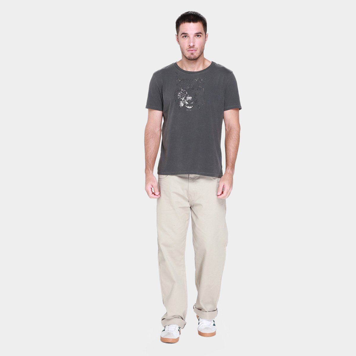 Camiseta Ellus Washed Lynx Classic Masculina - Tam: M - 3