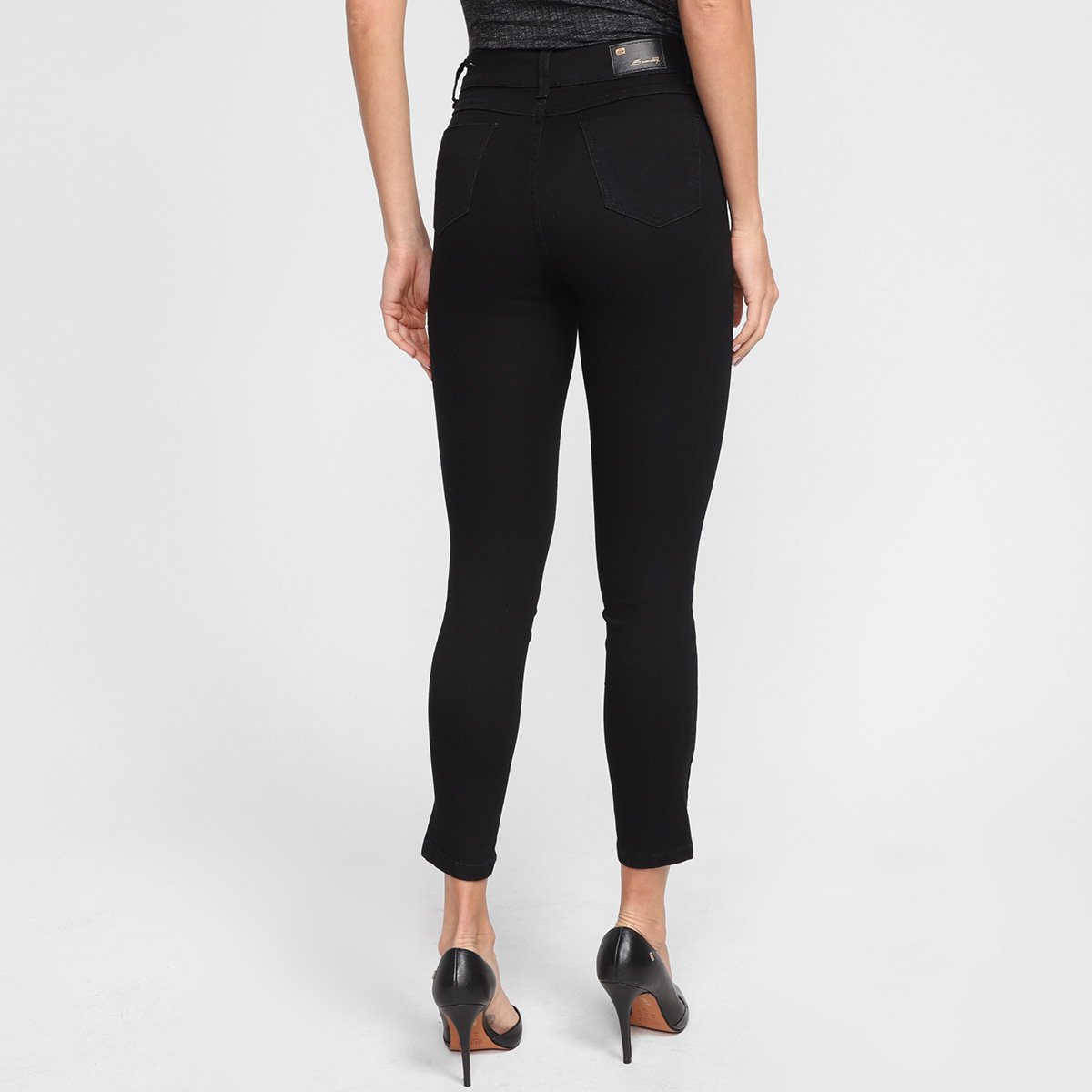 Calça Sarja Skinny Sawary Cintura Alta Feminina - Tam: 46 - 2