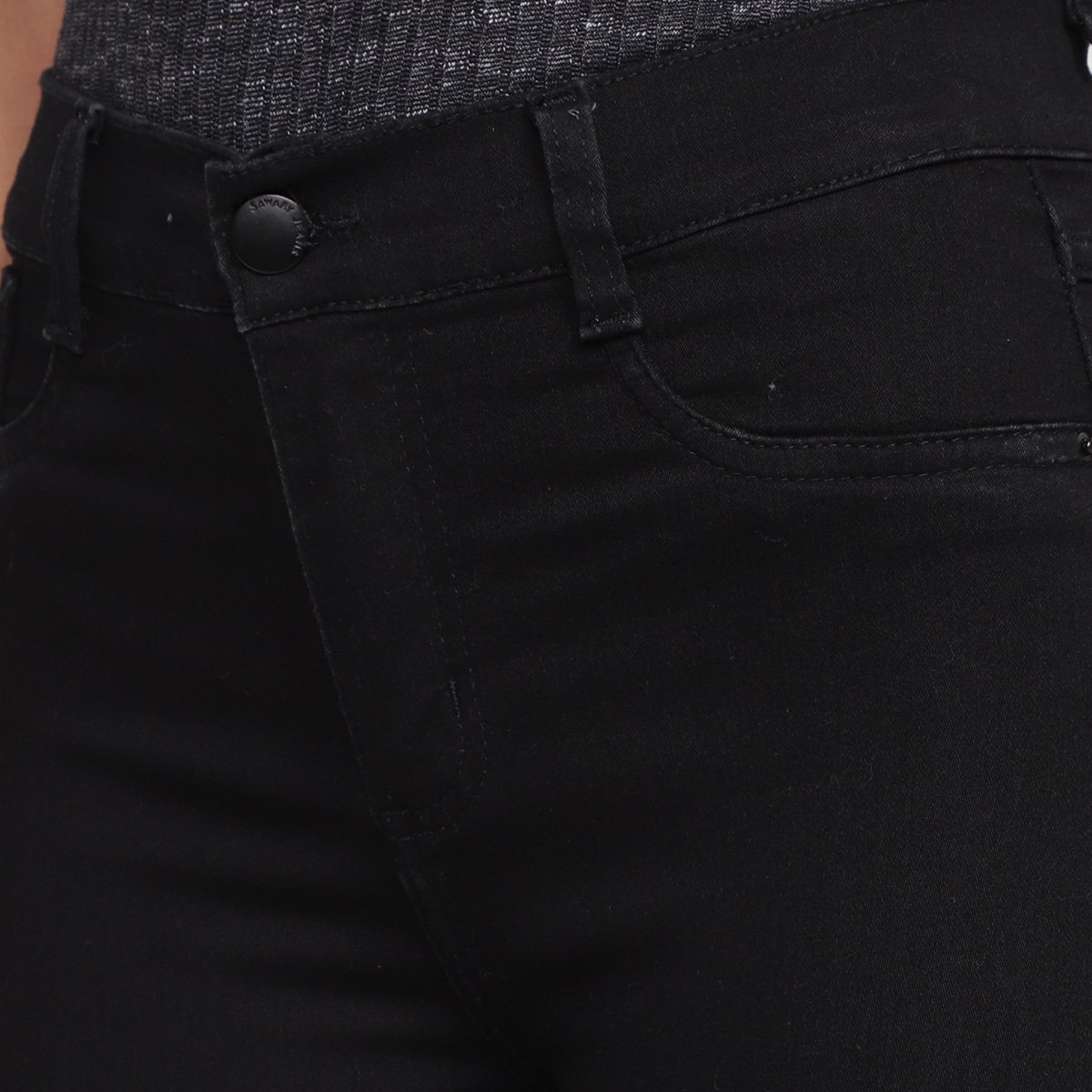 Calça Sarja Skinny Sawary Cintura Alta Feminina - Tam: 46 - 3