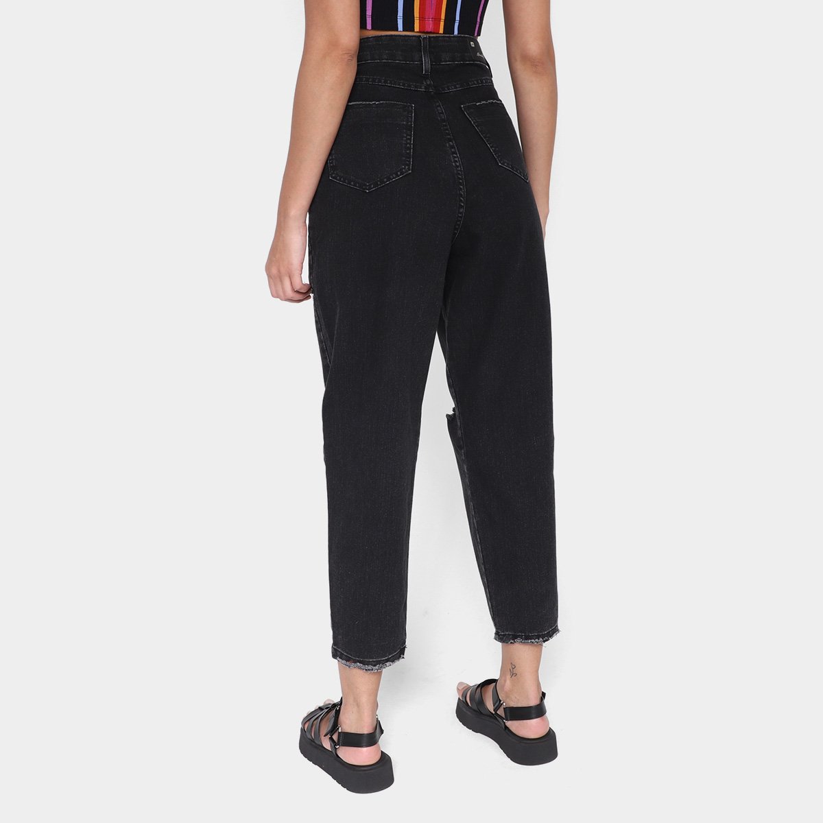 Calça Jeans Sawary Slouchy Elastano Feminina - Tam: 38 - 2