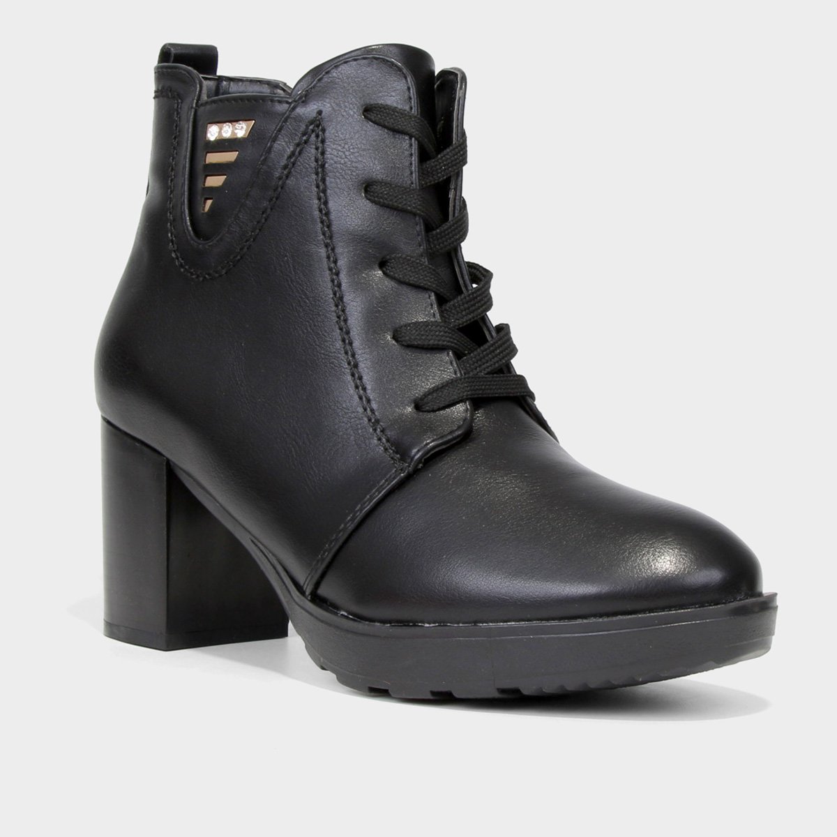Bota Chelsea Mooncity Cano Curto Brilho Feminina - Tam: 36 - 2