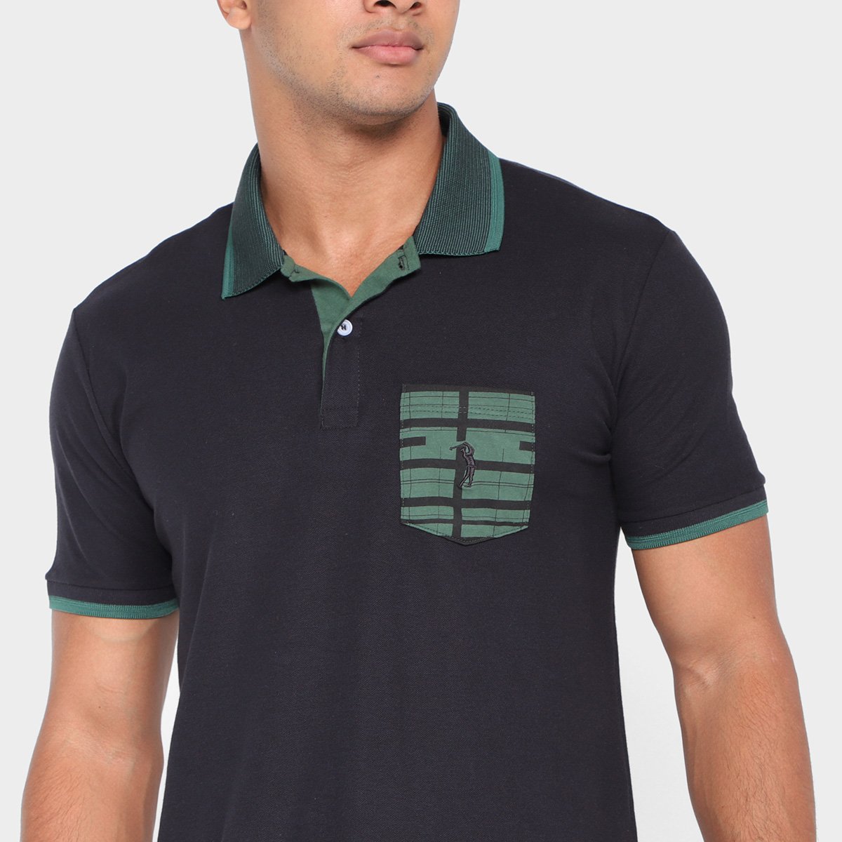 Camisa Polo Aleatory Estampa Bolso Masculino - Tam: GG - 2