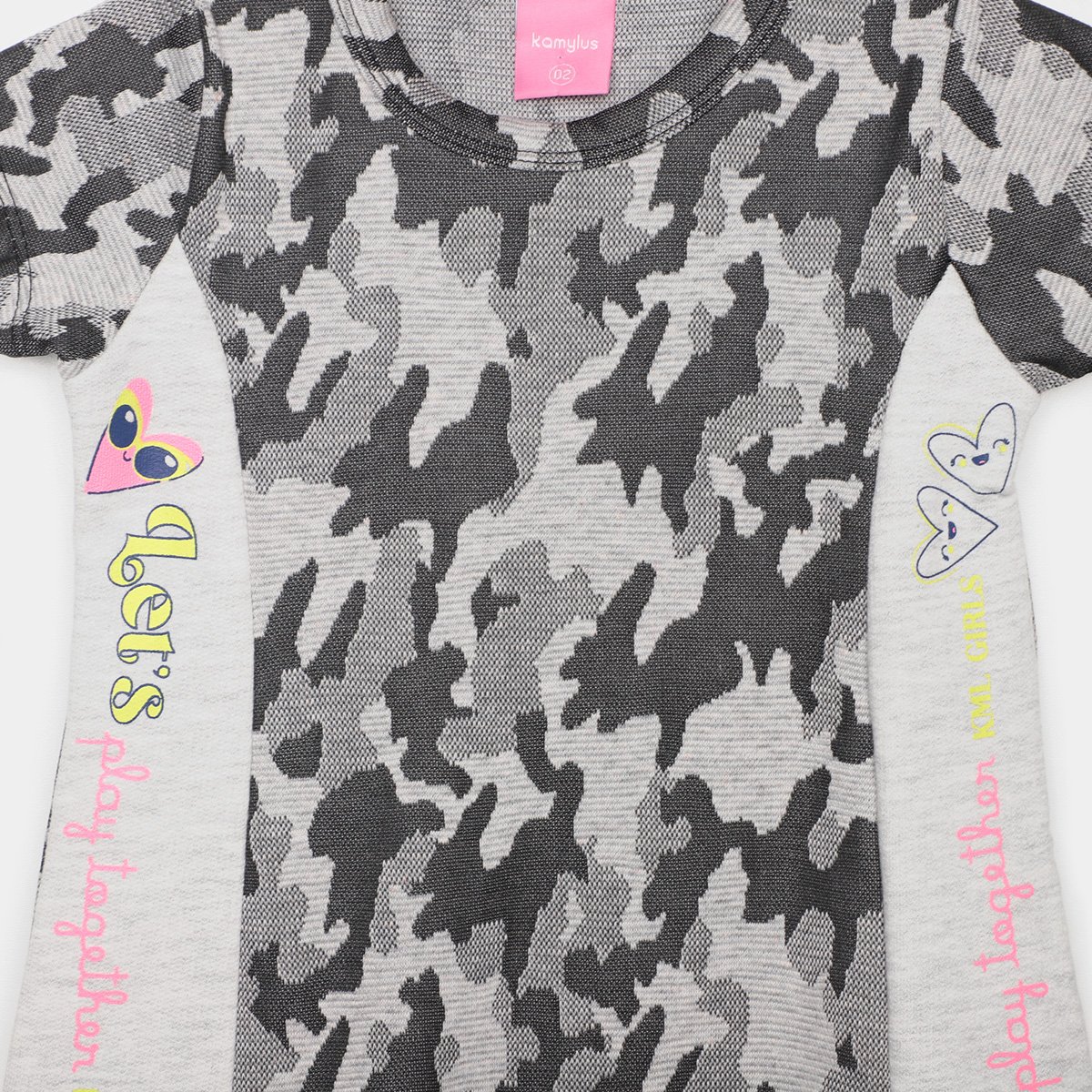 Vestido Infantil Kamylus Moletinho Camuflado Menina - Tam: 1A - 1