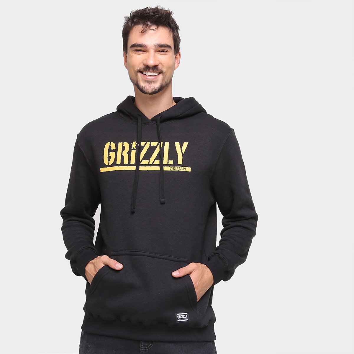 Moletom Grizzly Estampado C/ Capuz Masculino