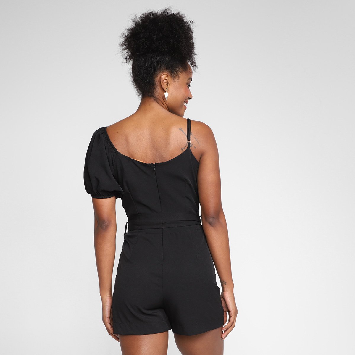 Macaquinho Road Mel Decote V Amarração Feminino - Tam: P - 1