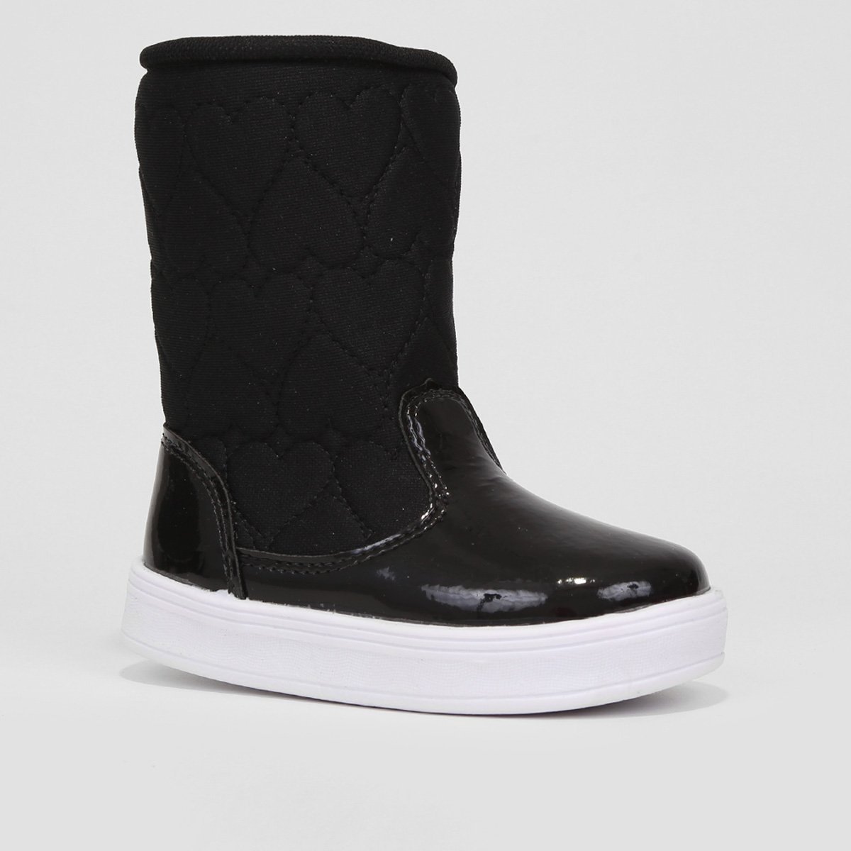 Bota Bebê Tininha Confort Baby Corações com Laço de Cabelo Menina - Tam: 21 - 2