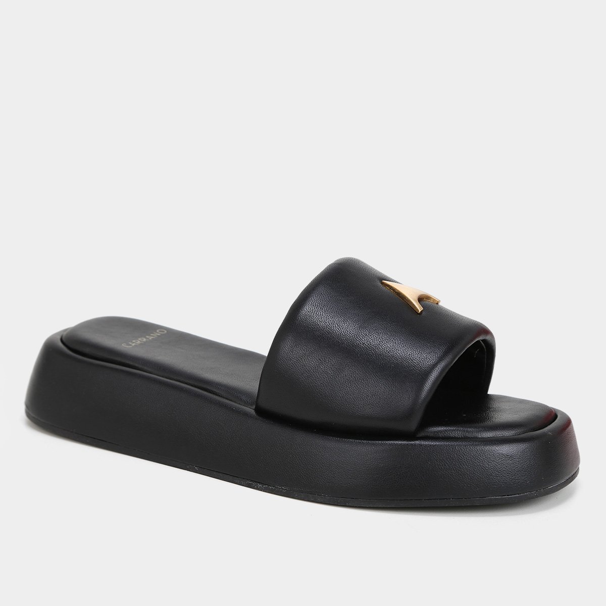 Papete Couro Feminina Flat Icon Puffy - Tam: 39 - 1