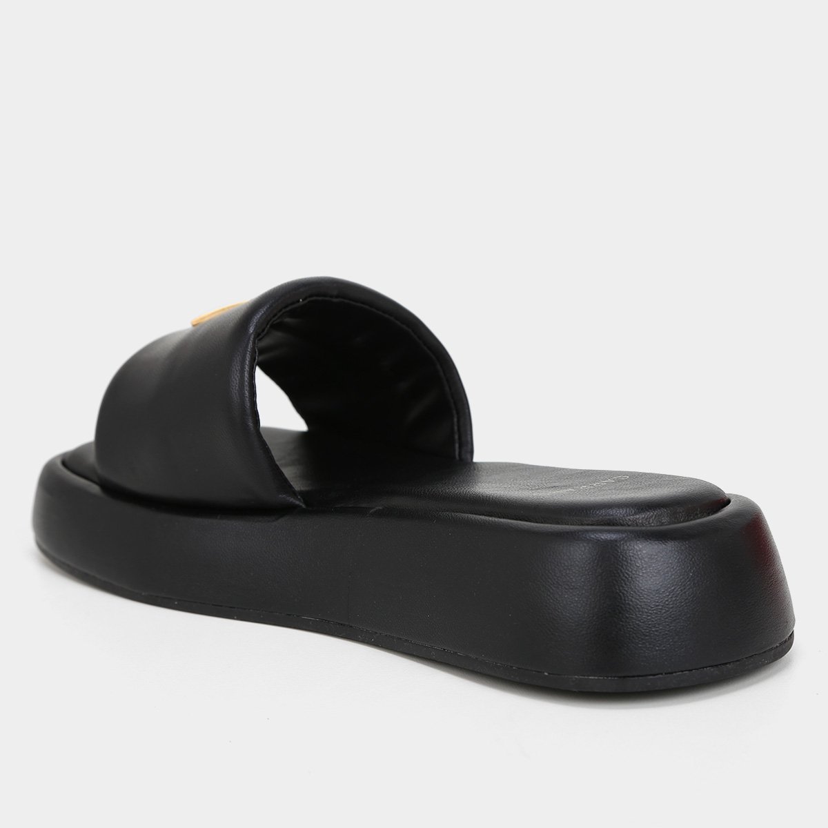 Papete Couro Feminina Flat Icon Puffy - Tam: 39 - 3