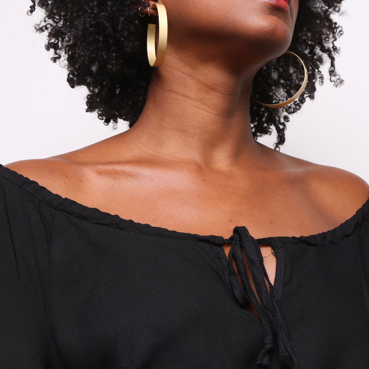 Blusa Mercatto Ombro A Ombro Manga 3/4 Feminina - Tam: P - 2