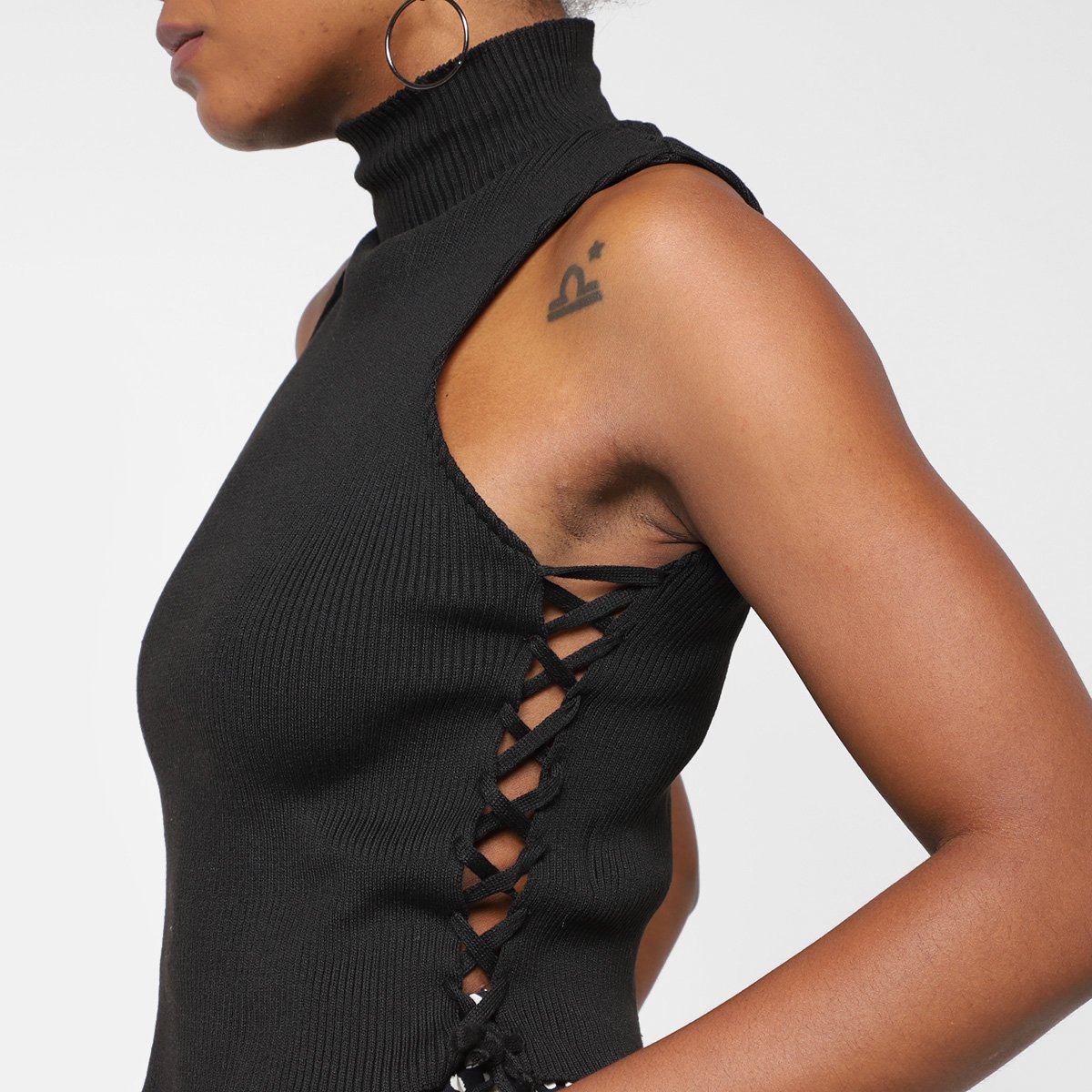 Top Cropped Tricô Mercatto Canelada Feminina - Tam: P - 2