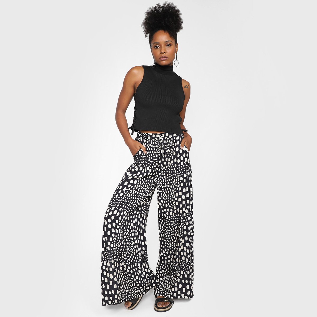 Top Cropped Tricô Mercatto Canelada Feminina - Tam: P - 3