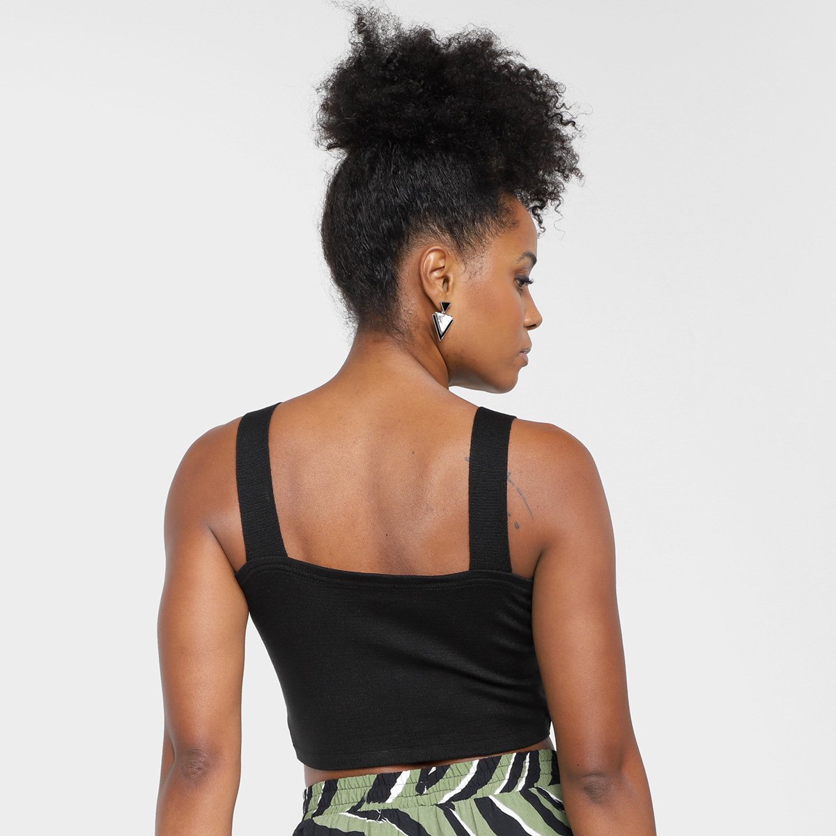 Regata Tricô Mercatto Cropped Lisa Feminina - Tam: M - 1