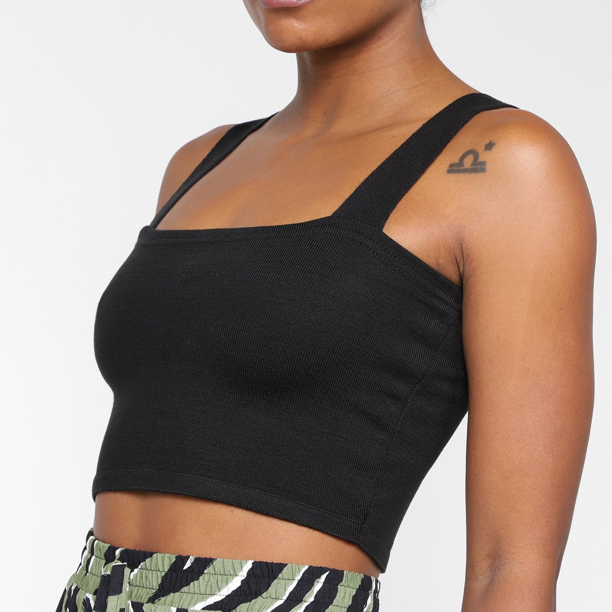 Regata Tricô Mercatto Cropped Lisa Feminina - Tam: M - 2