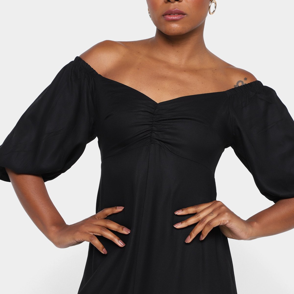 Macacão Mercatto Manga 3/4 Liso Feminino - Tam: P - 2