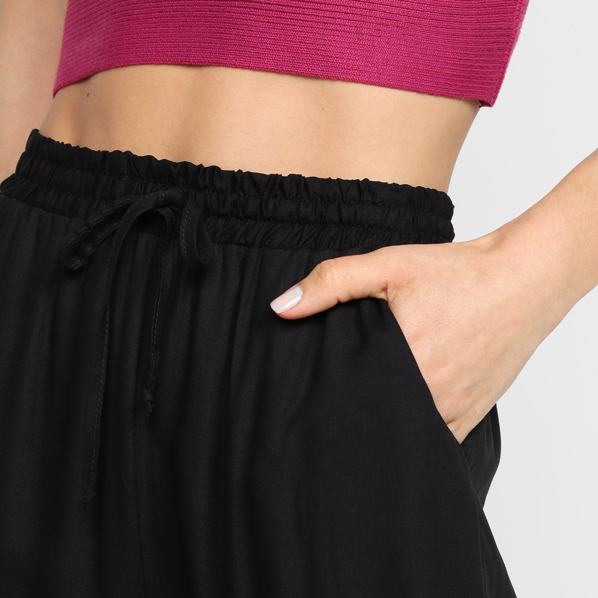 Calça Boxer Mercatto Lisa Cintura Alta Feminina - Tam: M - 3