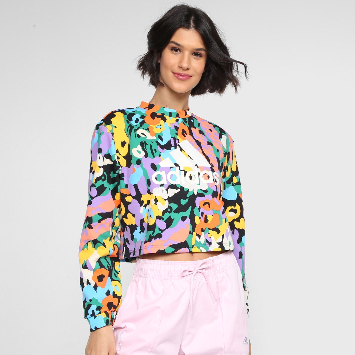 Moletom Adidas Aop Feminino