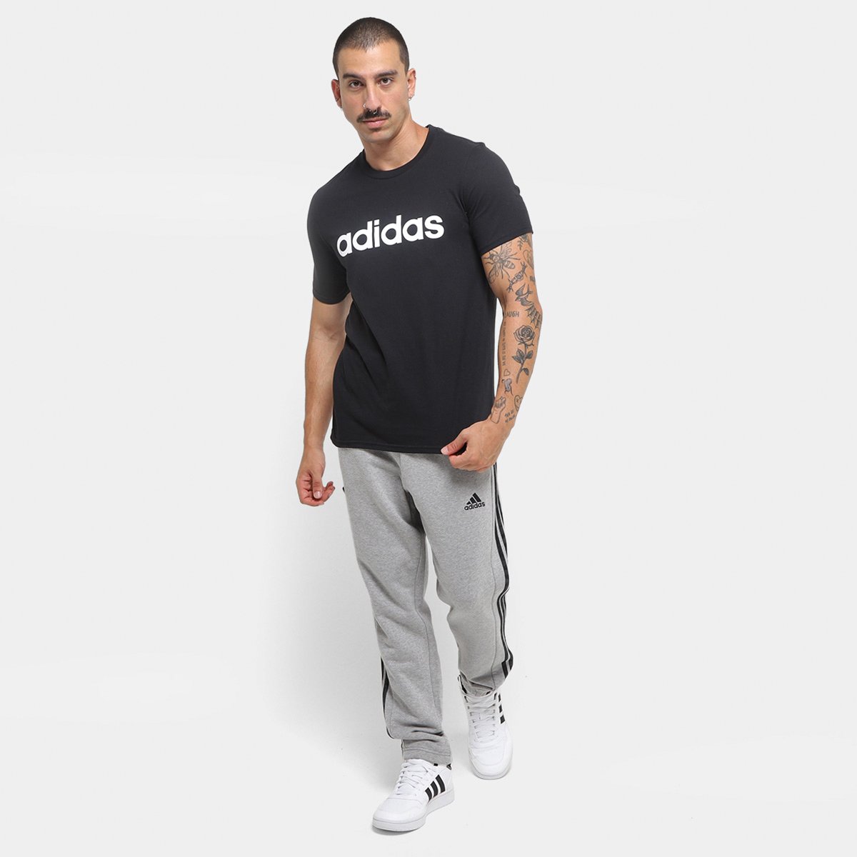 Camiseta Adidas Logo Linear II Masculina - Tam: P - 3