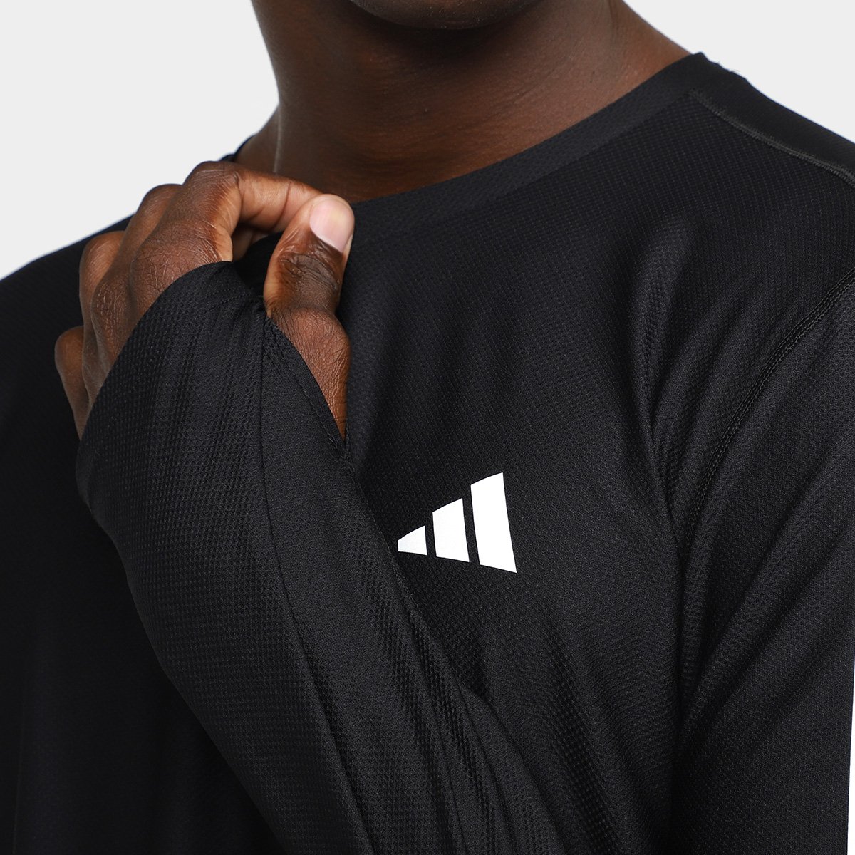 Camiseta Manga Longa Adidas Own The Run Base Masculina - Tam: P - 2