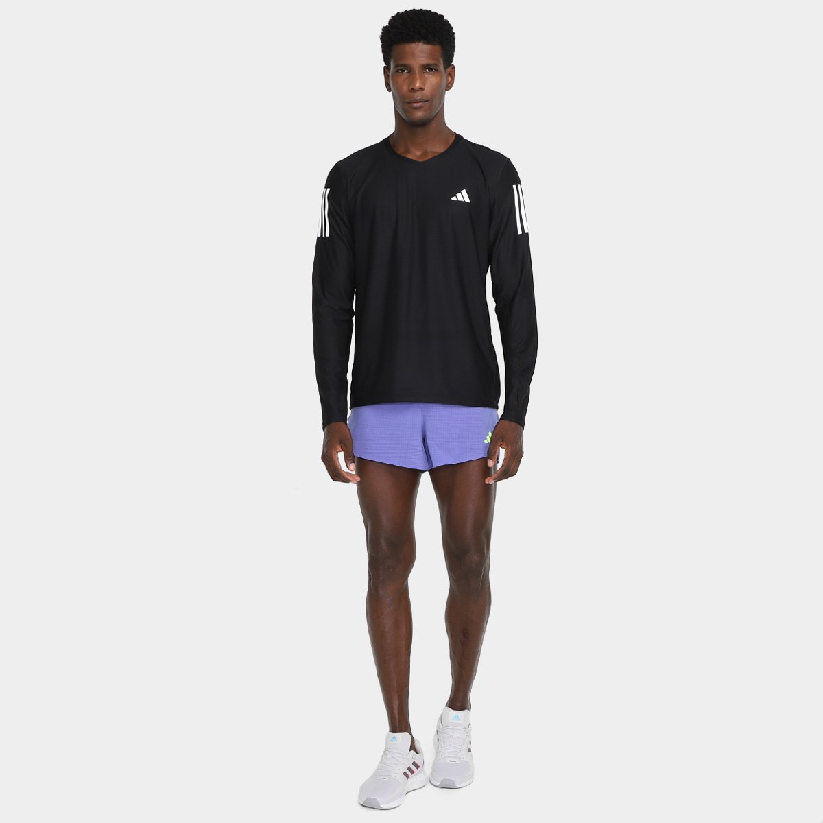 Camiseta Manga Longa Adidas Own The Run Base Masculina - Tam: P - 3