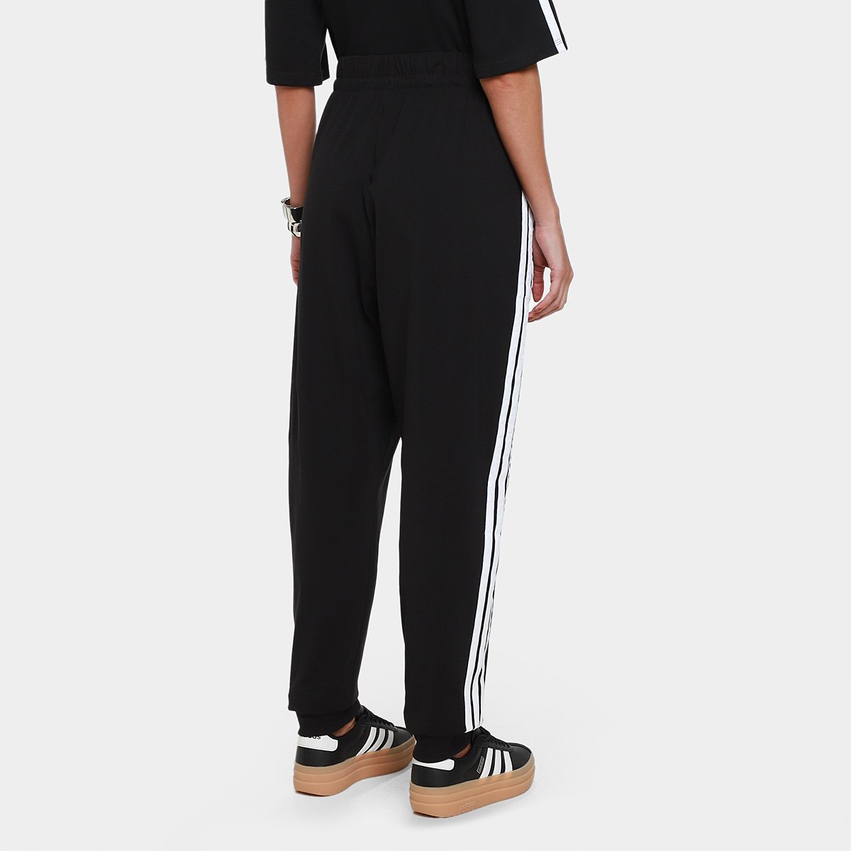 Calça Adidas Single Jersey 3 Listras Feminina - Tam: GG - 1
