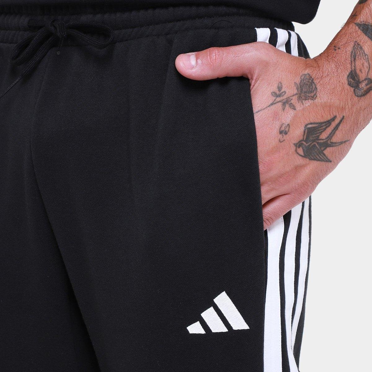 Calça Adidas French Terry 3 Listras Masculina - Tam: GG - 2