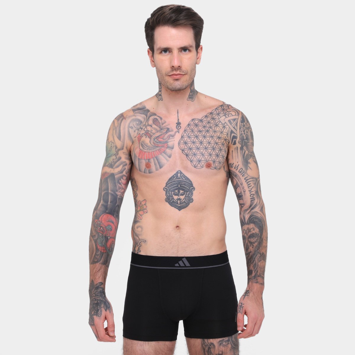 Kit Cueca Boxer Adidas 3 Peças - Tam: P - 1
