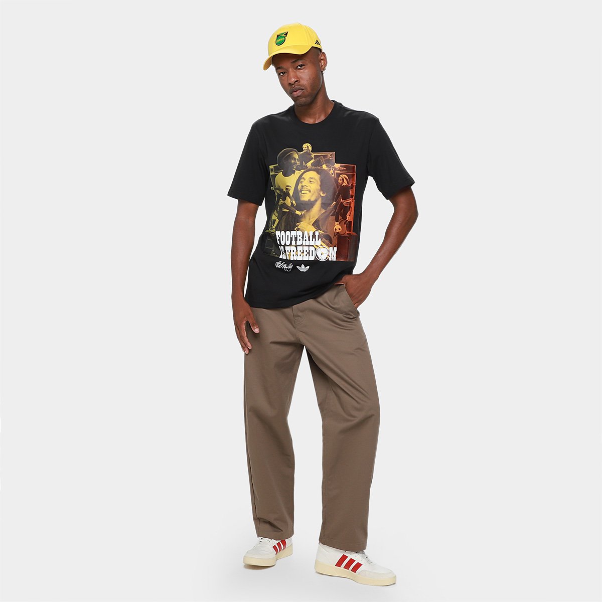 Camiseta Jamaica Adidas Bob Marley Originals Masculina - Tam: M - 4