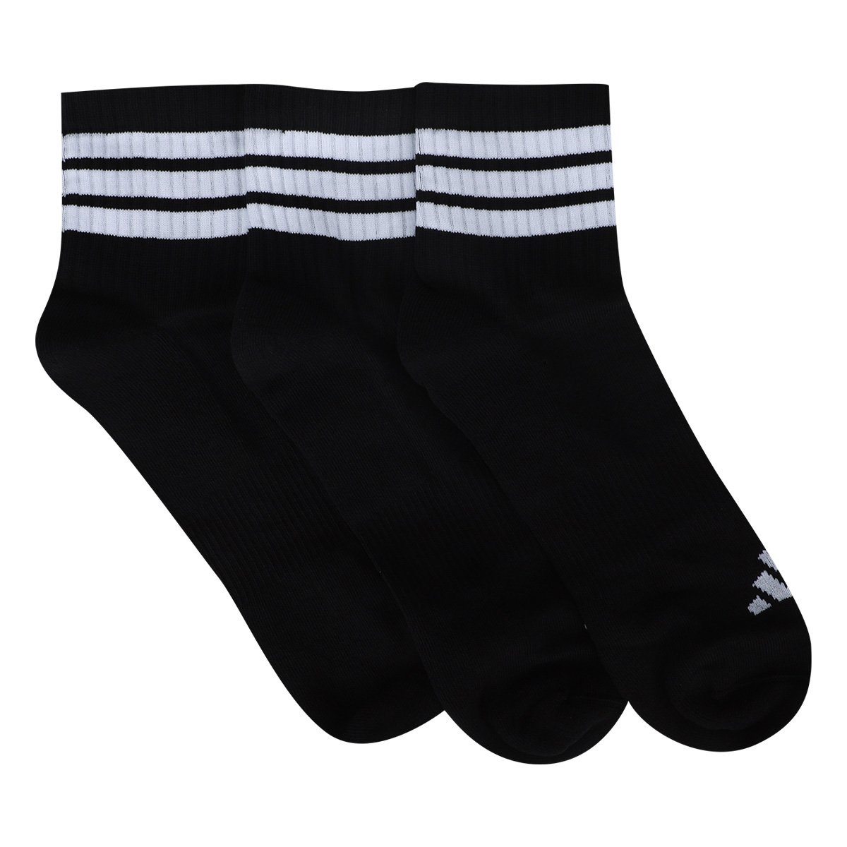 Kit Meia Adidas Mid - 3 Pares - Tam: P - 2