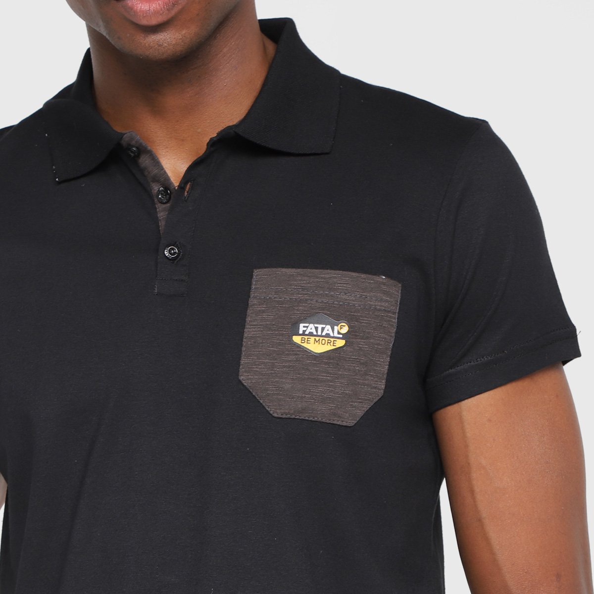 Camisa Polo Fatal Especial Orb com Bolso Masculina